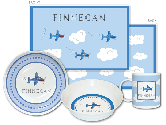 Airplane 4-Piece Dinnerware Set